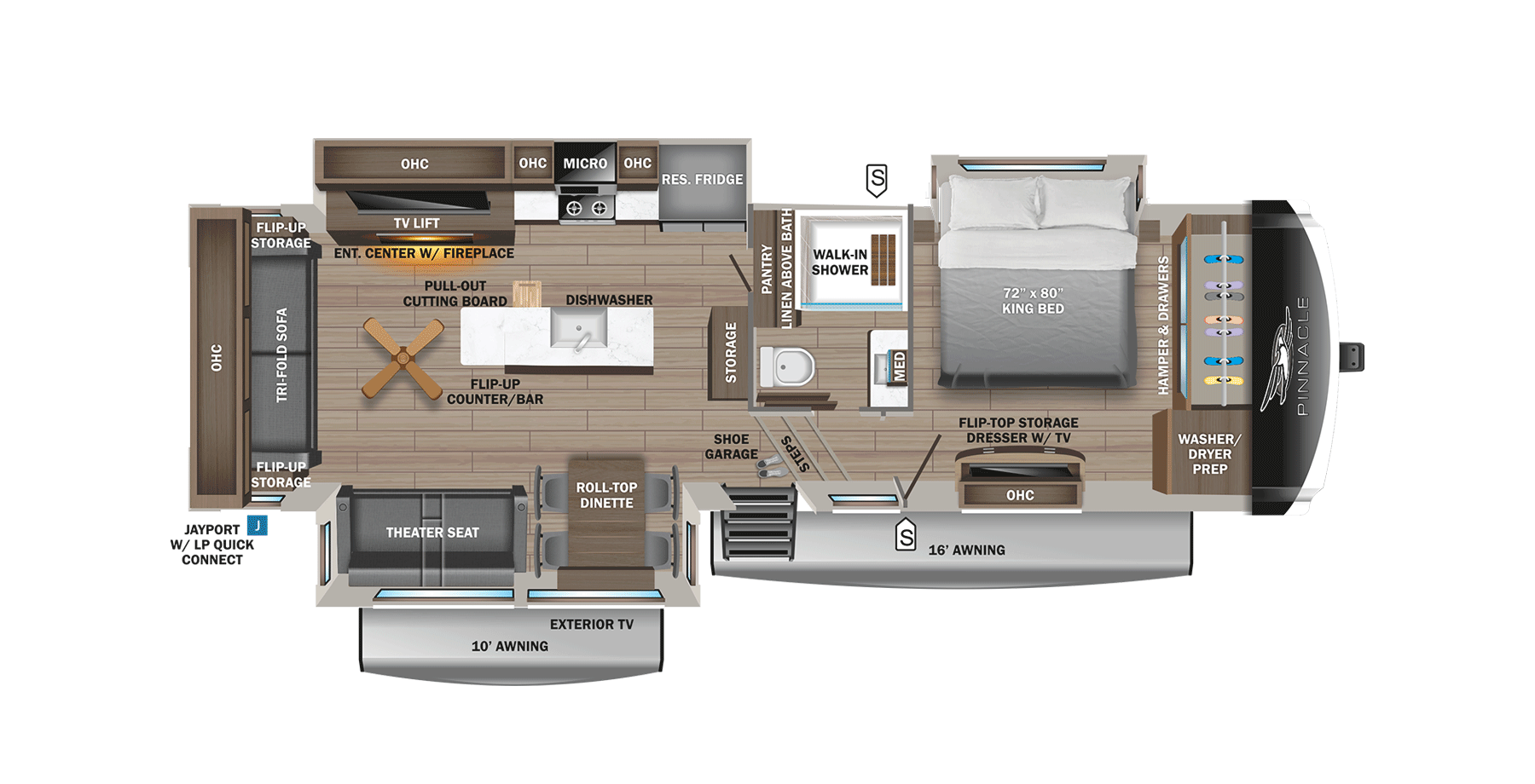 2025 Jayco Pinnacle 32RLTS floorplan
