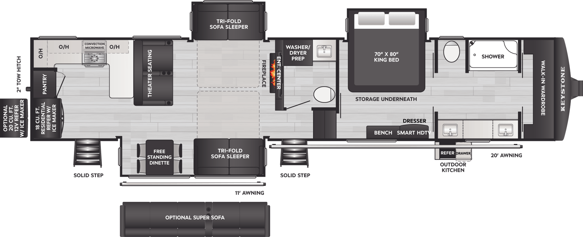2025 Keystone RV Alpine 3910RK floorplan