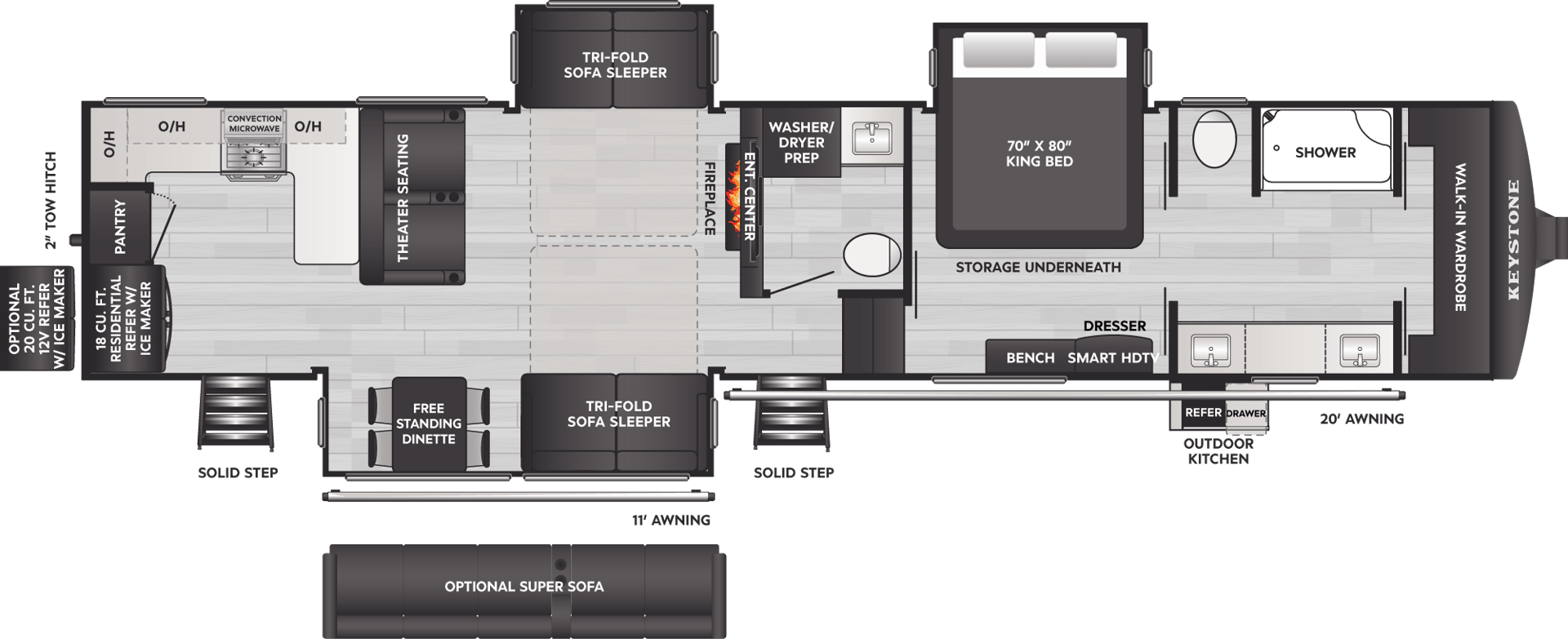 2025 Keystone RV Alpine 3910RK floorplan
