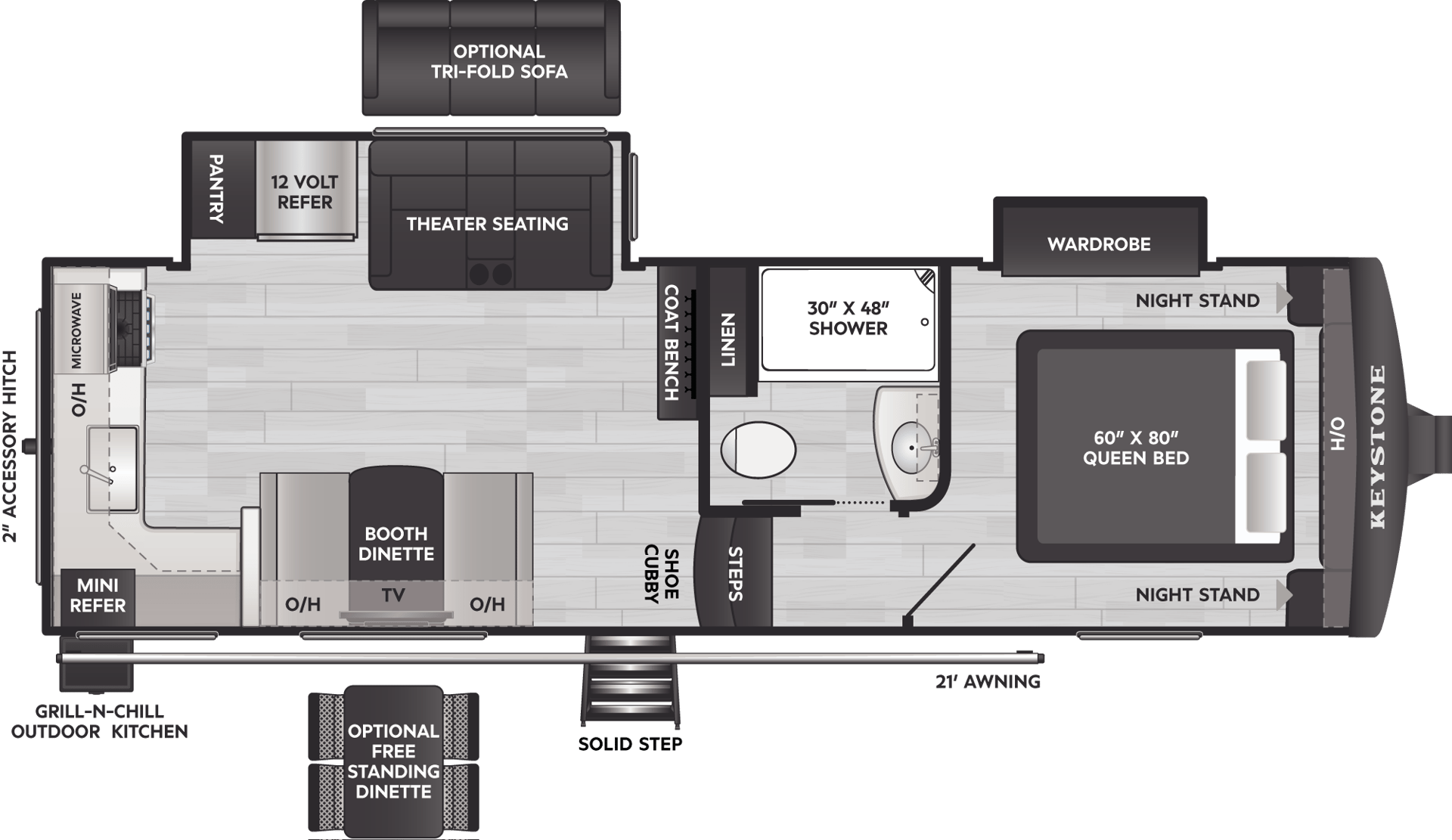 2025 Keystone RV Arcadia Super Lite 242SLMD floorplan