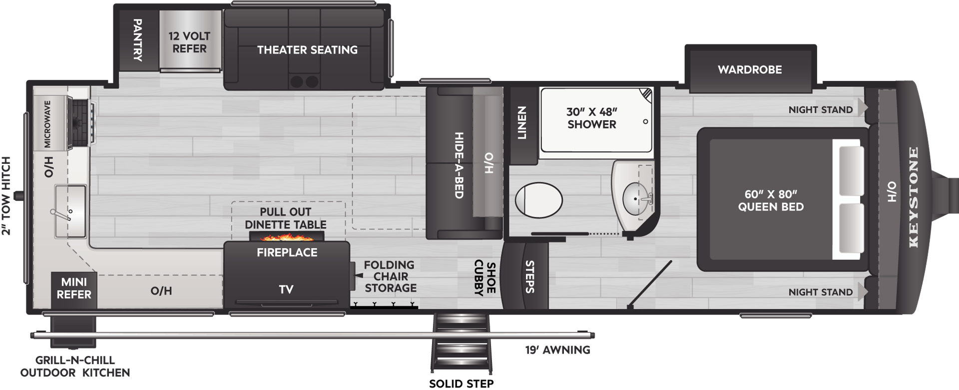2025 Keystone RV Arcadia Super Lite 260SLCL floorplan