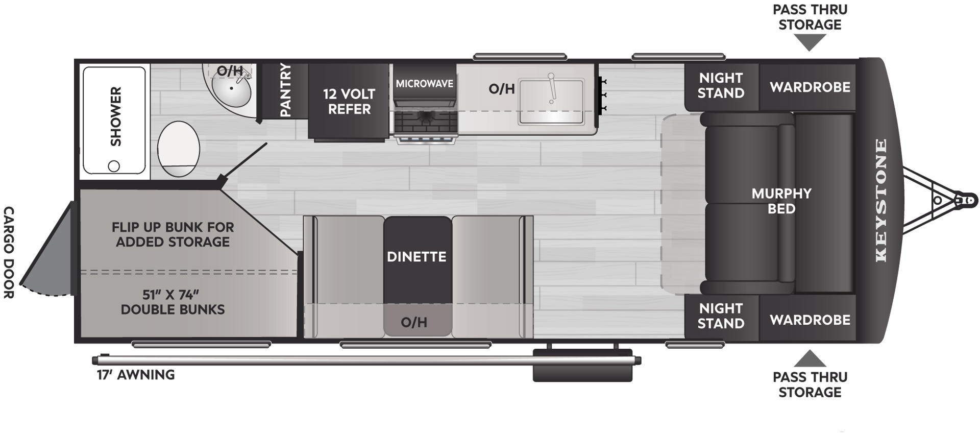 2025 Keystone RV Passport Classic 214BH floorplan
