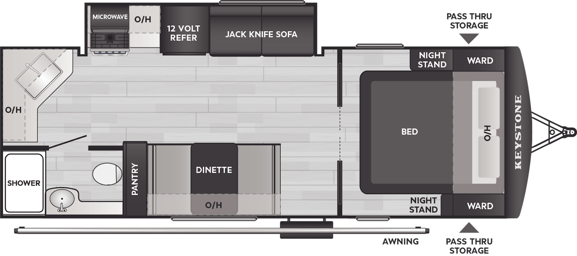 2025 Keystone RV Passport Classic 224RK floorplan