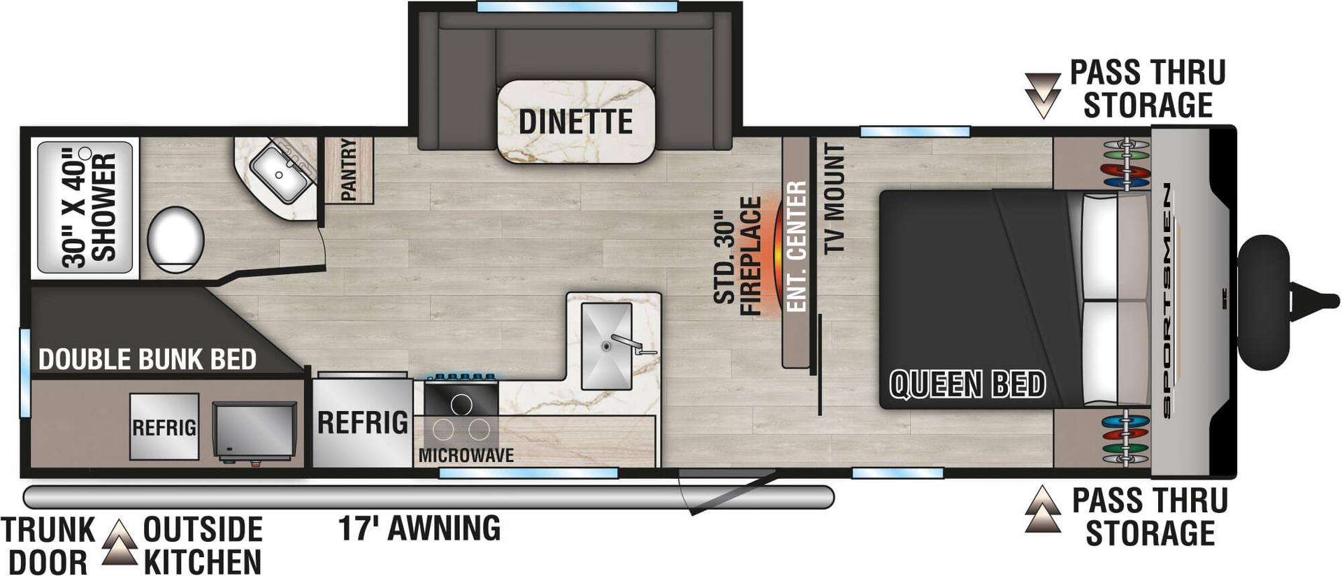 2025 KZ RV Sportsmen 241BHKSE floorplan