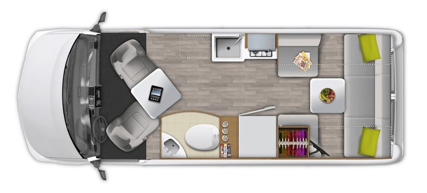 2025 Roadtrek Play Rental floorplan