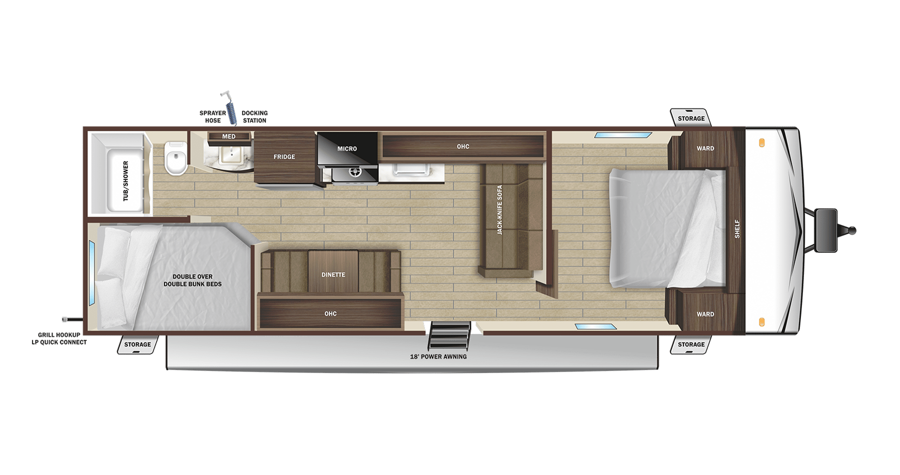 2025 Starcraft Autumn Ridge 26BH floorplan
