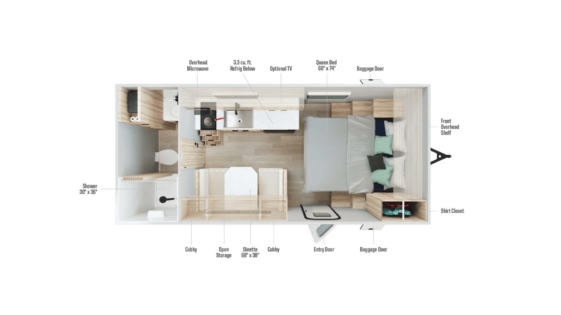 2025 Winnebago Access 15RB floorplan