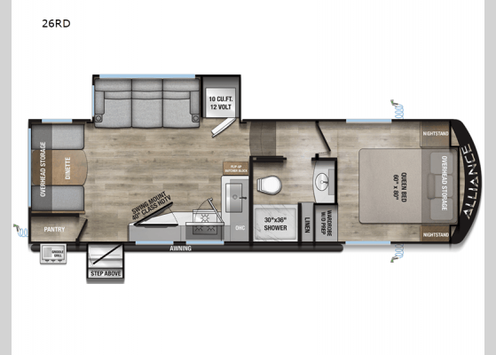 2026 Alliance RV Avenue All Access 26RD floorplan