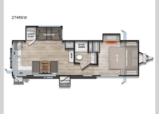 2026 Alliance RV Delta 274RKW floorplan