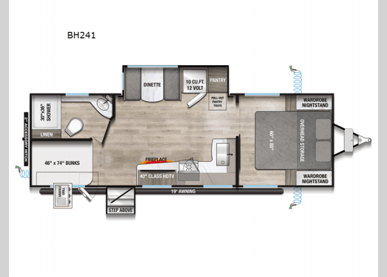 2026 Alliance RV Delta Ultralite BH241 floorplan