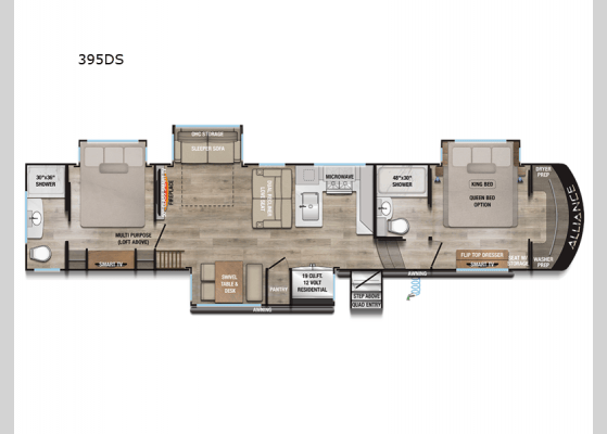 2026 Alliance RV Paradigm 395DS floorplan