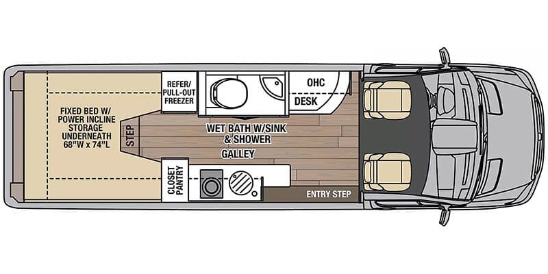 2025 Coachmen Galleria 24A floorplan