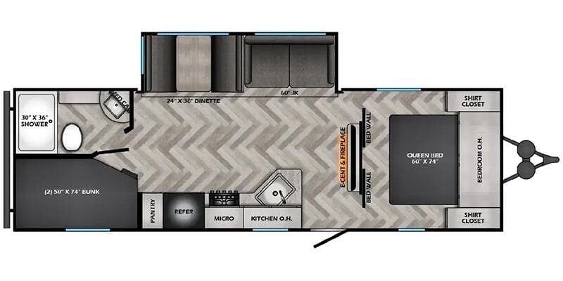 2025 CrossRoads Zinger ZR260BH floorplan