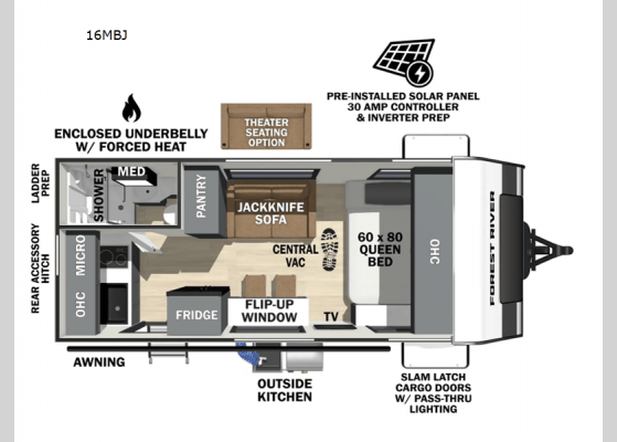 2026 Forest River RV Ibex 16MBJ floorplan