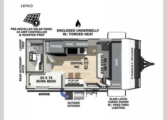 2026 Forest River RV Ibex 16MKD floorplan