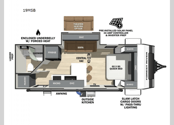 2026 Forest River RV Ibex 19MSB floorplan