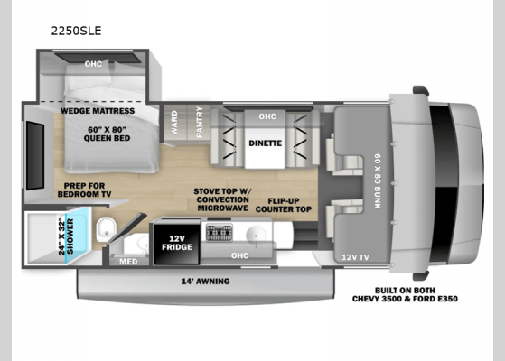 2026 Forest River RV Sunseeker 2250SLE-FORD floorplan