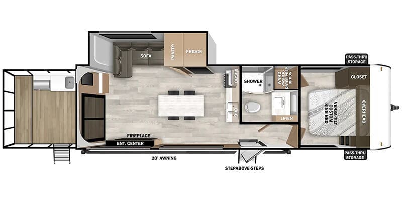 2025 Forest River Salem FSX 32VERANDA floorplan