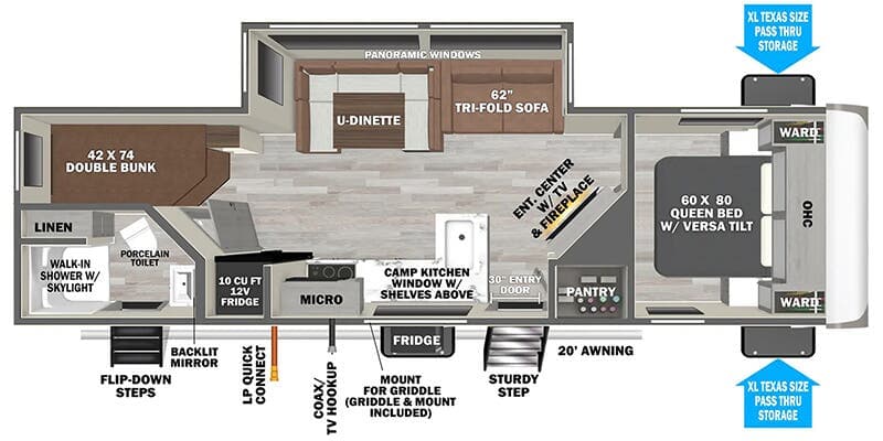 2025 Forest River Salem Hemisphere Hyper-Lyte 25BHHL floorplan
