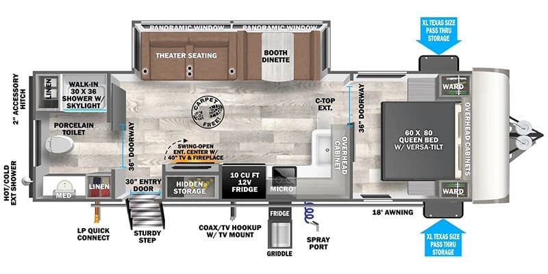 2025 Forest River Salem Hemisphere Hyper-Lyte 25RBHL floorplan