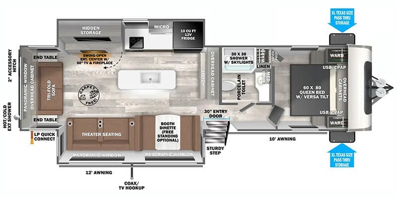 2025 Forest River Salem Hemisphere 271RL floorplan