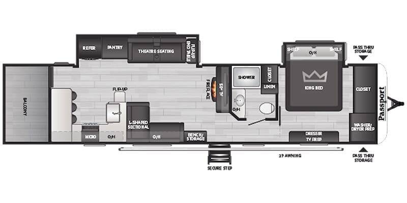 2025 Keystone RV Passport 3360BK floorplan