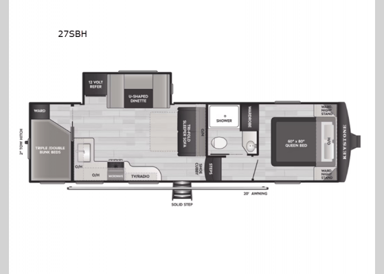 2026 Keystone RV Arcadia Select 27SBH floorplan