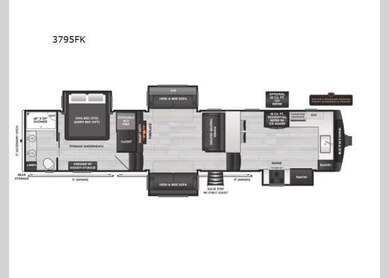 2026 Keystone RV Montana 3795FK floorplan