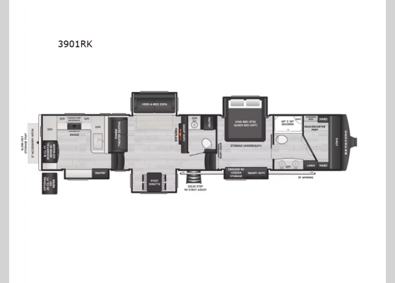 2026 Keystone RV Montana 3901RK floorplan