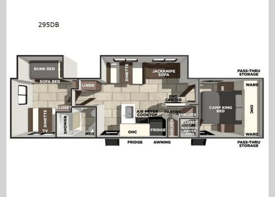 2026 Prime Time RV Tracer 295DB floorplan