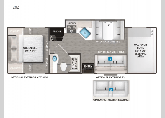 2026 Thor Motor Coach Chateau 28Z floorplan