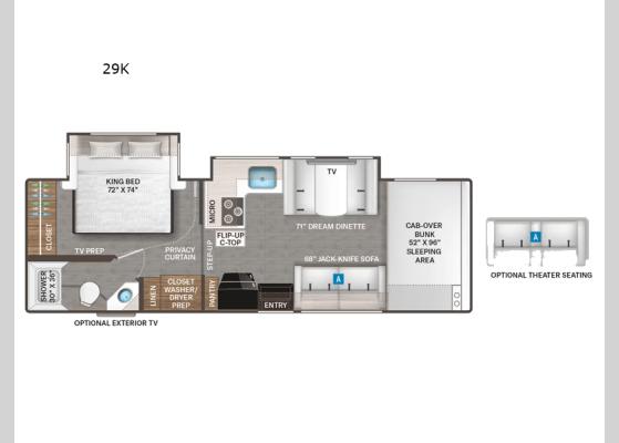 2026 Thor Motor Coach Chateau 29K floorplan
