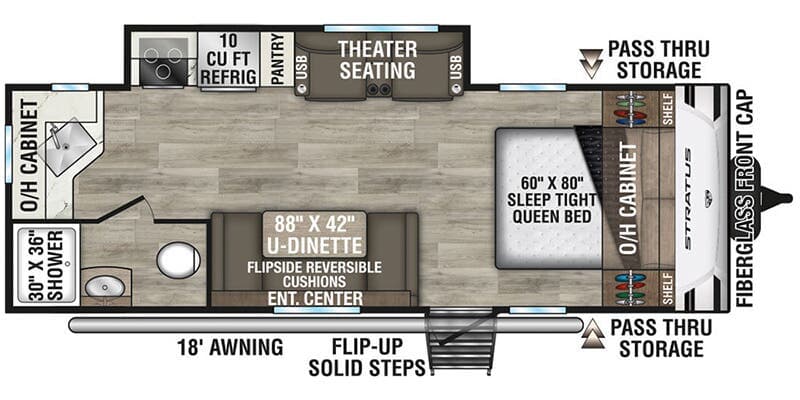2025 Venture RV Stratus SR221VRK floorplan
