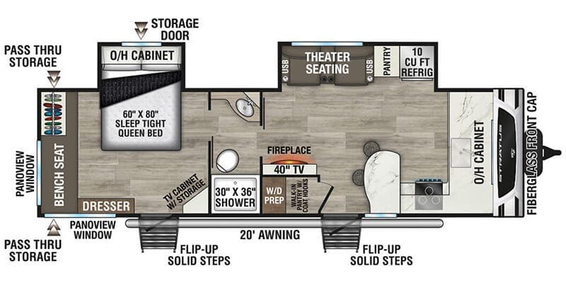 2025 Venture RV Stratus SR262VFK floorplan