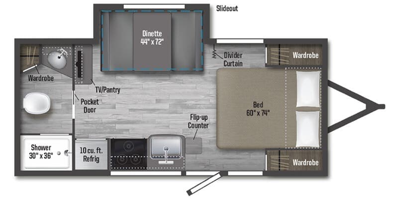 2025 Winnebago Micro Minnie 2108FBS Travel Trailer floorplan