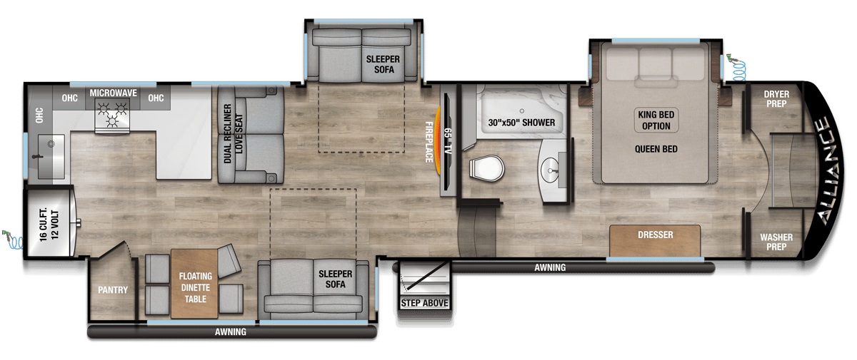 2026 Alliance RV Avenue 35RKS floorplan