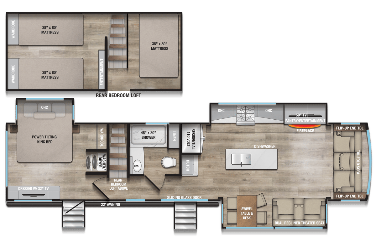 2026 Alliance RV Benchmark 42LFT floorplan