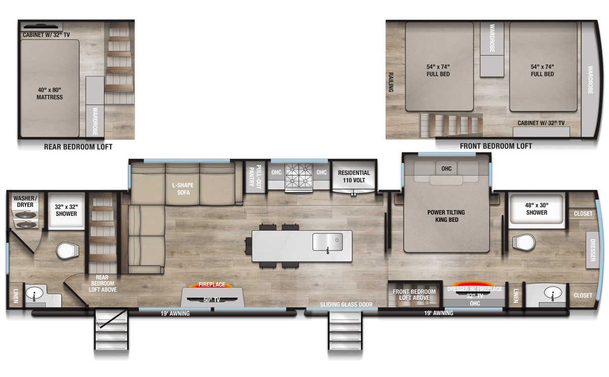 2026 Alliance RV Benchmark 44LFT floorplan