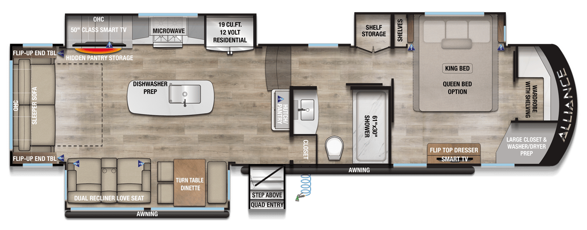 2026 Alliance RV Paradigm 340RL floorplan
