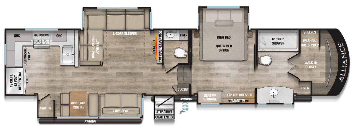 2026 Alliance RV Paradigm 382RK floorplan