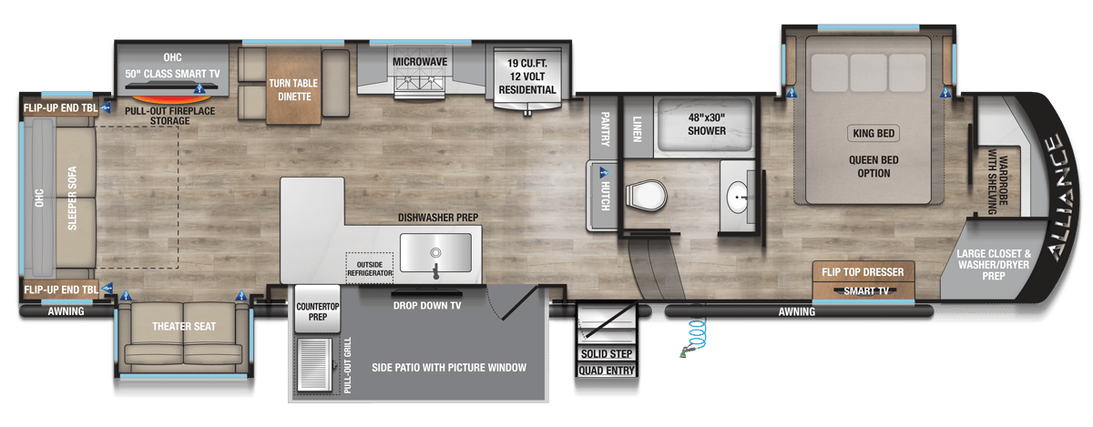 2026 Alliance RV Paradigm 388SP floorplan