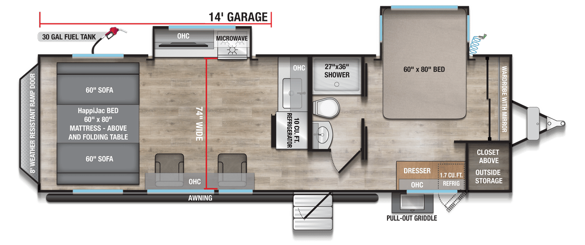 2026 Alliance RV Valor 27T14 floorplan