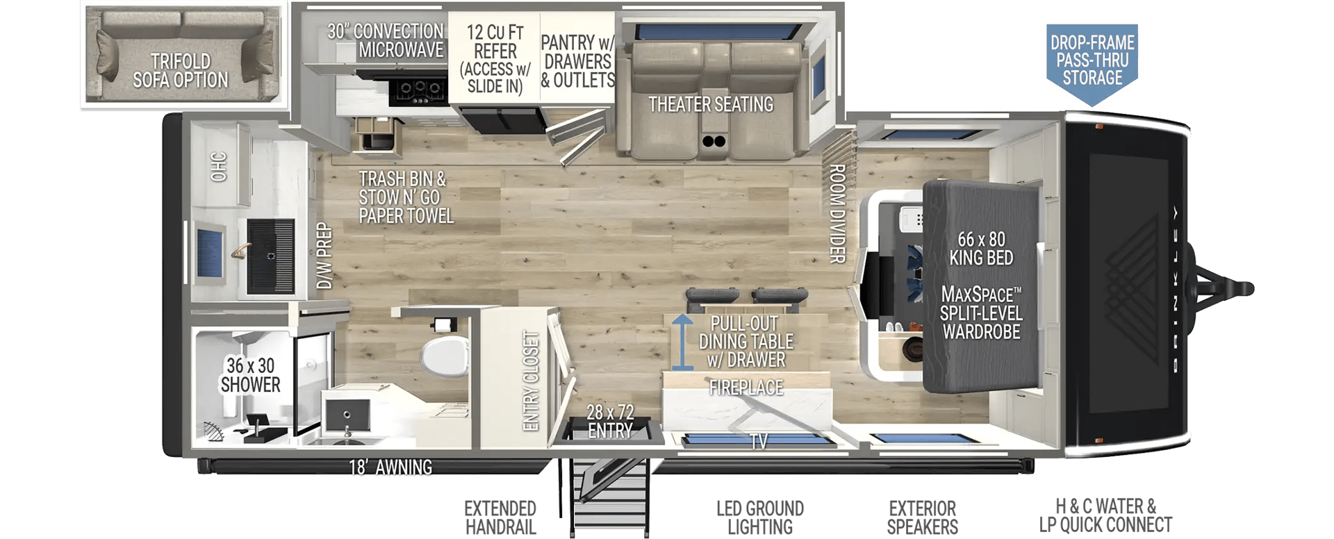 2026 Brinkley RV Model I 235 floorplan