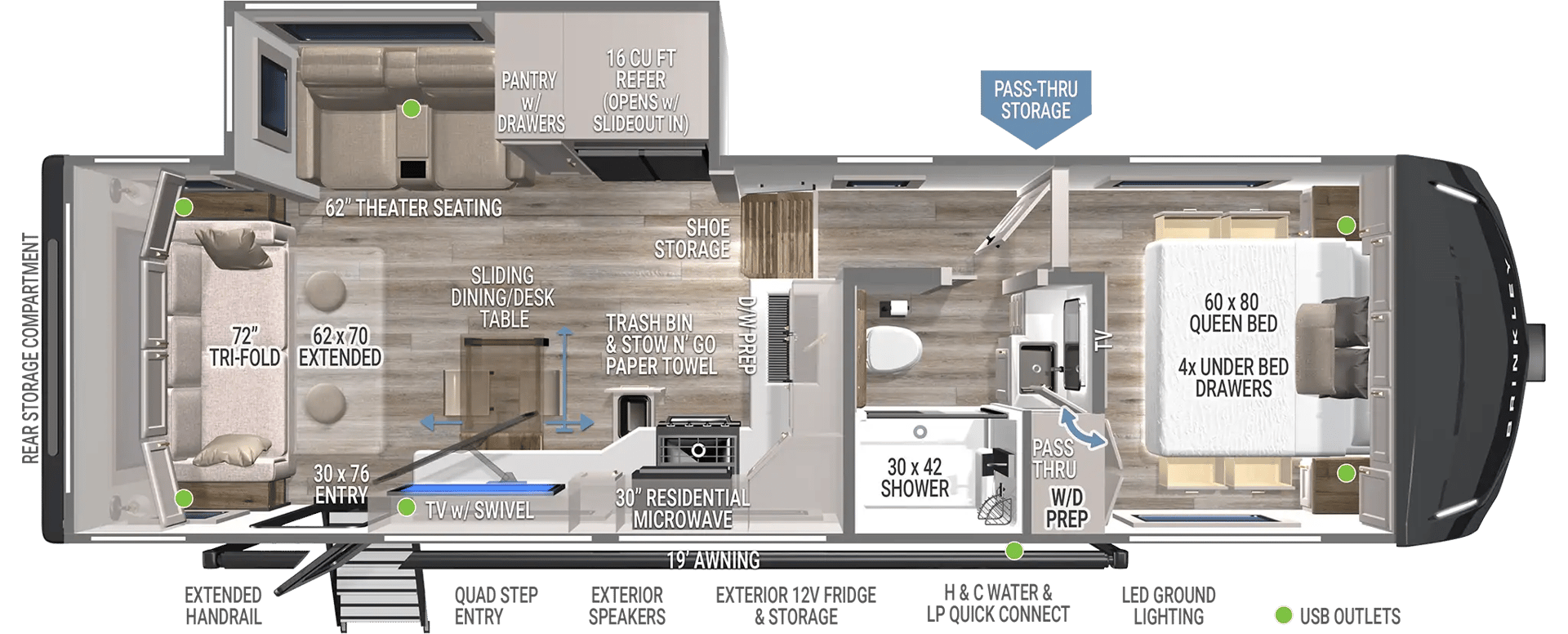 2026 Brinkley RV Model Z 2670 floorplan