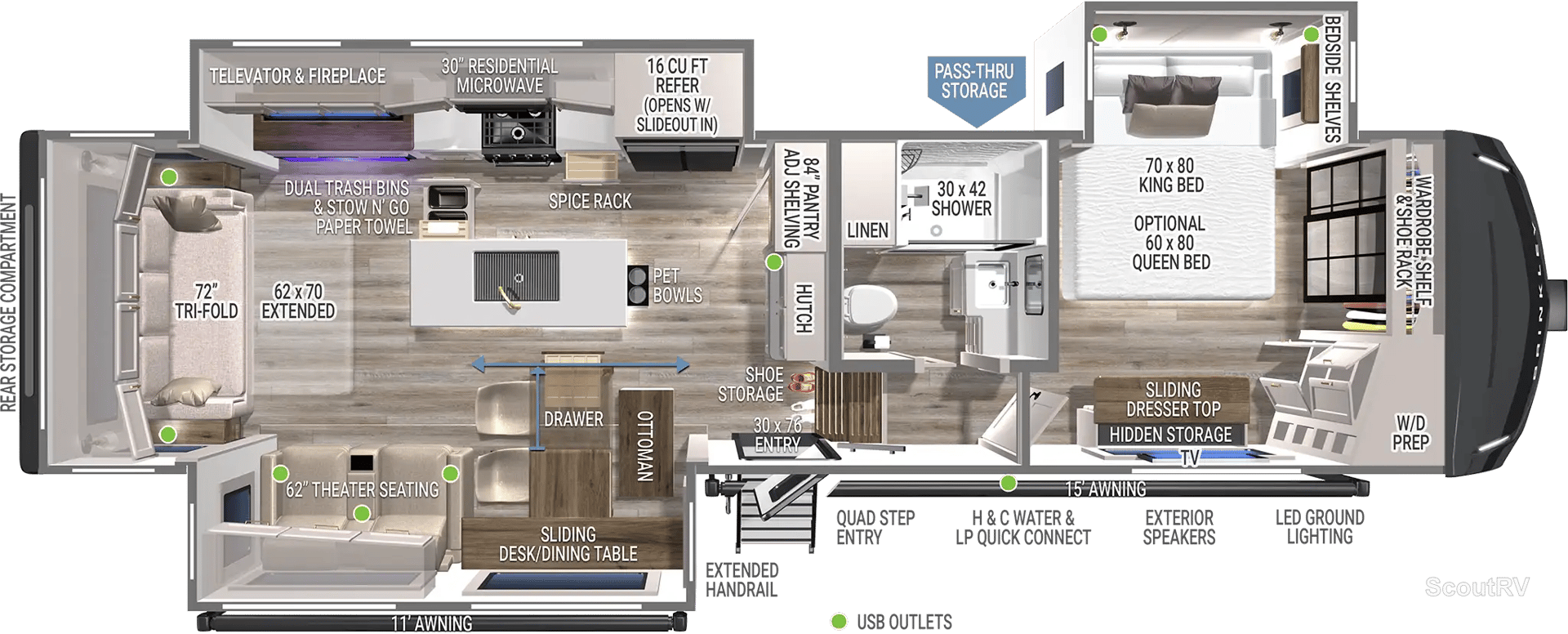 2026 Brinkley RV Model Z 3100 floorplan