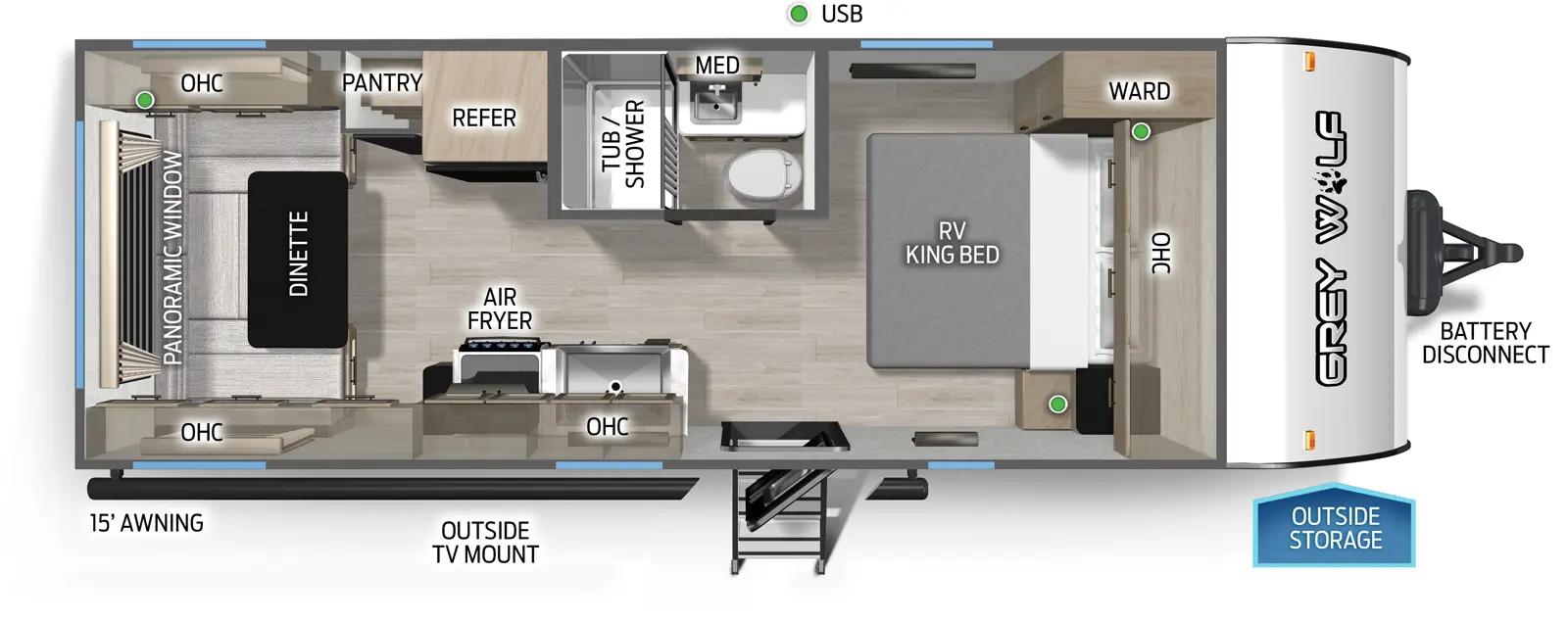 2026 Cherokee Grey Wolf 20RDSE floorplan