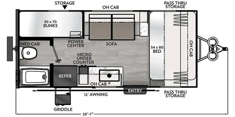 2026 Coachmen Apex Nano 184BH floorplan