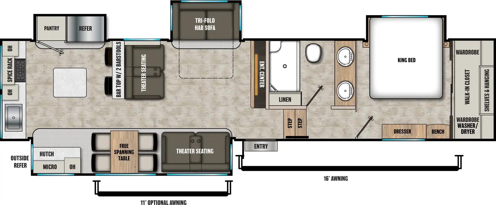 2026 Coachmen Brookstone 374RK floorplan