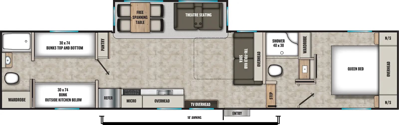 2026 Coachmen Chaparral 368TBH floorplan