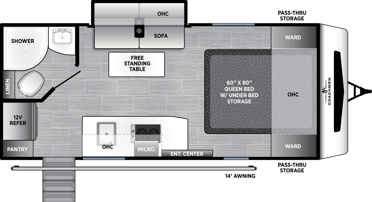 2026 Coachmen Freedom Express Select 19SE floorplan